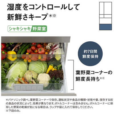 パナソニック Panasonic 冷蔵庫 6ドア 501L フレンチドア(観音開き) HY 
