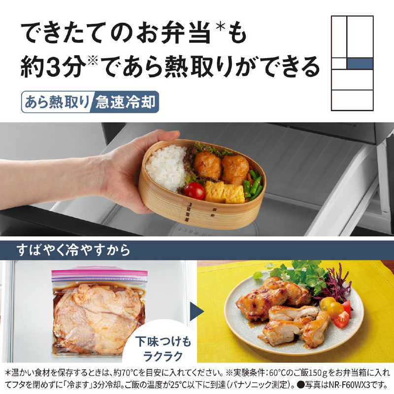 パナソニック　Panasonic パナソニック　Panasonic 冷蔵庫 6ドア 450L フレンチドア(観音開き) HYタイプ ナノイーX 幅65cm パールホワイト NR-F45HY3-W NR-F45HY3-W