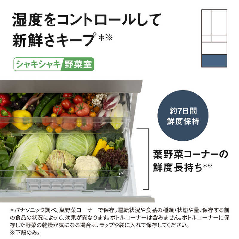 パナソニック　Panasonic パナソニック　Panasonic 冷蔵庫 6ドア 450L フレンチドア(観音開き) HYタイプ ナノイーX 幅65cm パールホワイト NR-F45HY3-W NR-F45HY3-W