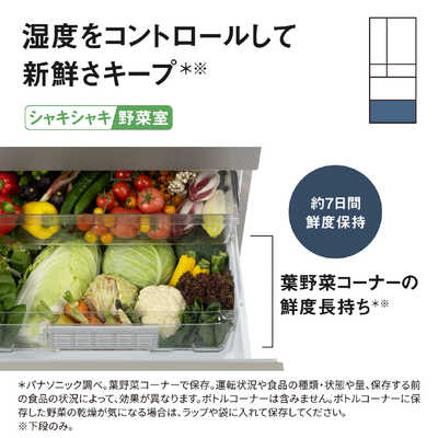 パナソニック Panasonic 冷蔵庫 6ドア 450L フレンチドア(観音開き) HY