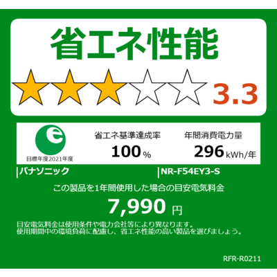 パナソニック Panasonic 冷蔵庫 6ドア 542L フレンチドア(観音開き) EY 