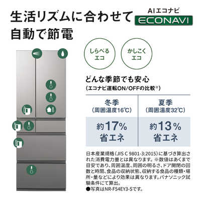 パナソニック Panasonic 冷蔵庫 6ドア 542L フレンチドア(観音開き) EY 