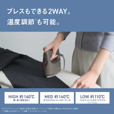 パナソニック Panasonic 衣類スチーマー プレスもできる2WAY 3段階