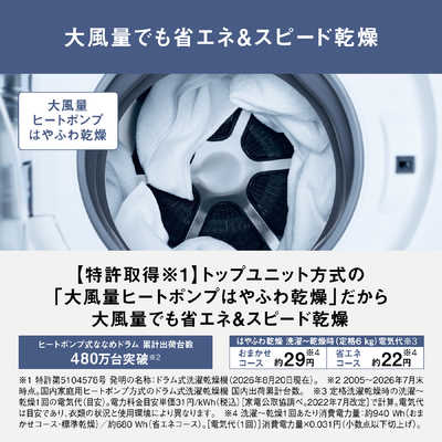 パナソニック Panasonic ななめドラム式洗濯乾燥機 (左開き) 洗濯12.0