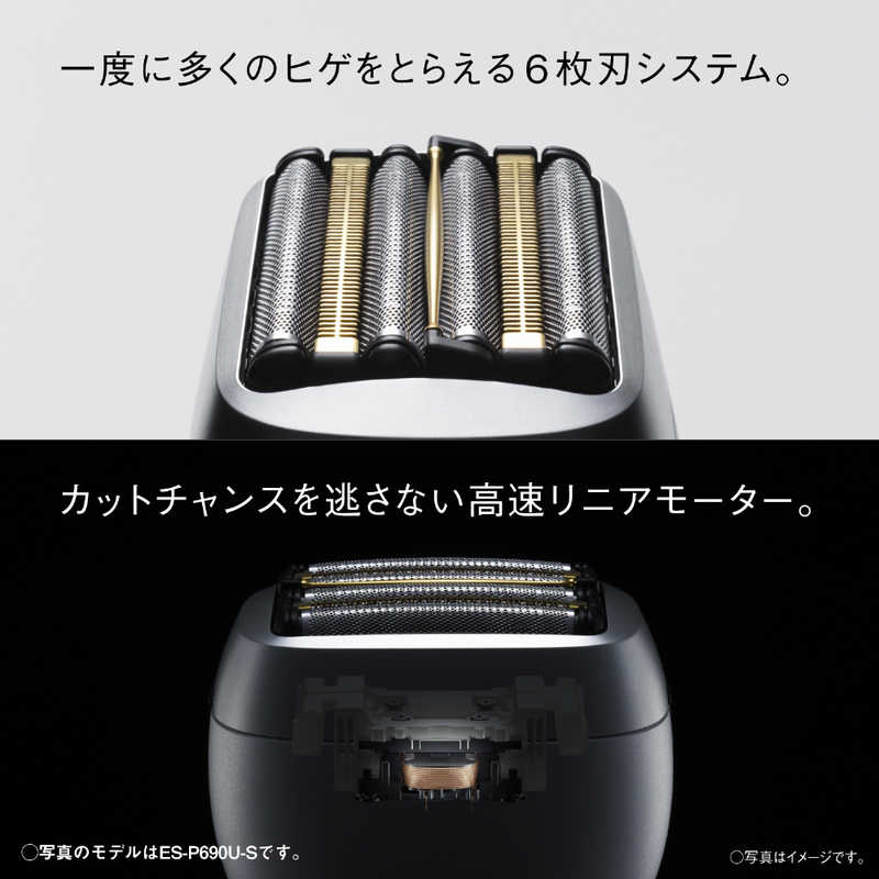 パナソニック　Panasonic パナソニック　Panasonic ラムダッシュ パームインPRO 6枚刃 ［6枚刃 / AC100V-240V］ マーブルブラック ES-P650U-K ES-P650U-K