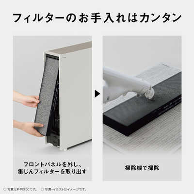 パナソニック Panasonic 空気清浄機 ナノイーX 4.8兆 空気清浄：～15畳