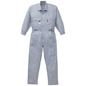 空調服 綿・ポリ混紡空調つなぎ服 ウェアのみ グレー 4L 19820C06S6