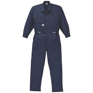 空調服 綿・ポリ混紡空調つなぎ服 ウェアのみ ネイビー 4L 19820C03S6