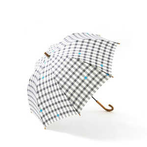  392 plus m umbrella long Ĺ 60cm gingham/black 392PLUSMLONG60