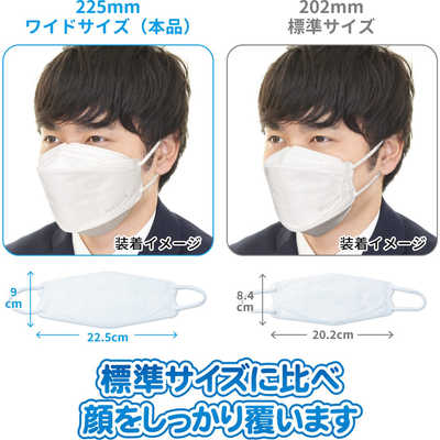 まっ白なやさしいマスク 3D立体型 ワイドタイプ ホワイト 個包装 5枚入×40個セット エスパック BIHOU(ビホウ)まっ白なやさしいマスク 3D立体型 ワイド