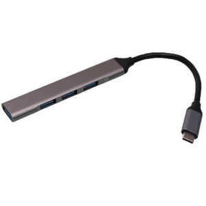 ルーメン USBハブ Type-C シルバー [バスパワー / 4ポート / USB3.0×1 USB2.0×3] シルバー [バスパワー /4ポート /USB3.0対応] LUHCA3123