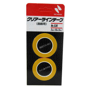 ニチバン クリアラインテープ No.536(曲線用) 2mmX10m ｸﾘｱﾗｲﾝﾃｰﾌﾟNo.536ｷｮｸ