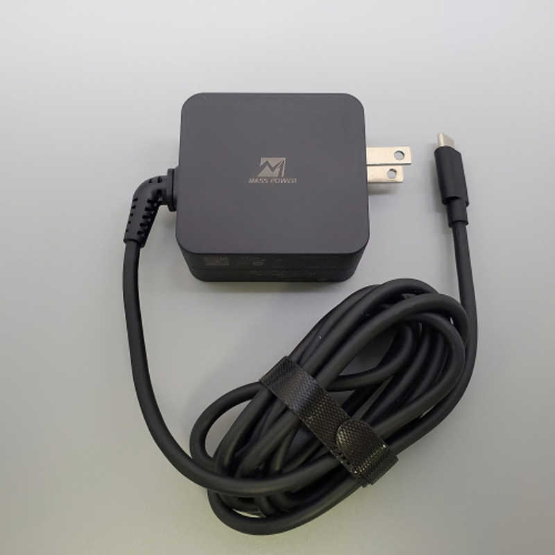 MASSPOWER MASSPOWER AC ⇔ USB-C充電器 ノートPC・タブレット対応 65W  1.8m  USB Power Delivery対応  ブラック E0651C200325FU E0651C200325FU