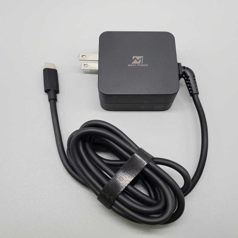 MASSPOWER MASSPOWER AC ⇔ USB-C充電器 ノートPC・タブレット対応 65W  1.8m  USB Power Delivery対応  ブラック E0651C200325FU E0651C200325FU