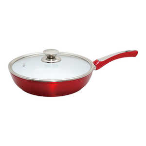 日本洋食器 D&S シャイニーセラミックフライパン 28cm ガラス蓋付 ASYI103 日本洋食器 D&S シャイニーセラミックフライパン 28cm ガラス蓋付 ASYI103