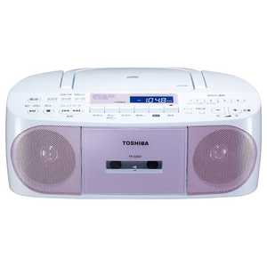 ＜コジマ＞ 東芝 TOSHIBA 【アウトレット】「ワイドFM対応」CDラジオカセットレコーダー ピンク TYCDS7