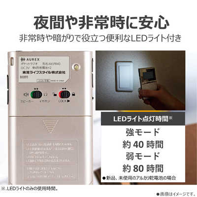 東芝 TOSHIBA 携帯ラジオ AUREX ［ワイドFM対応 / AM/FM］ サテン