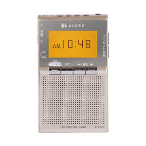 東芝　TOSHIBA 携帯ラジオ AUREX ［ワイドFM対応 / AM/FM］ サテンゴールド AX-PR40-N