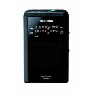 東芝　TOSHIBA ポータブルラジオ ワイドFM対応 ブラック TY-APR4