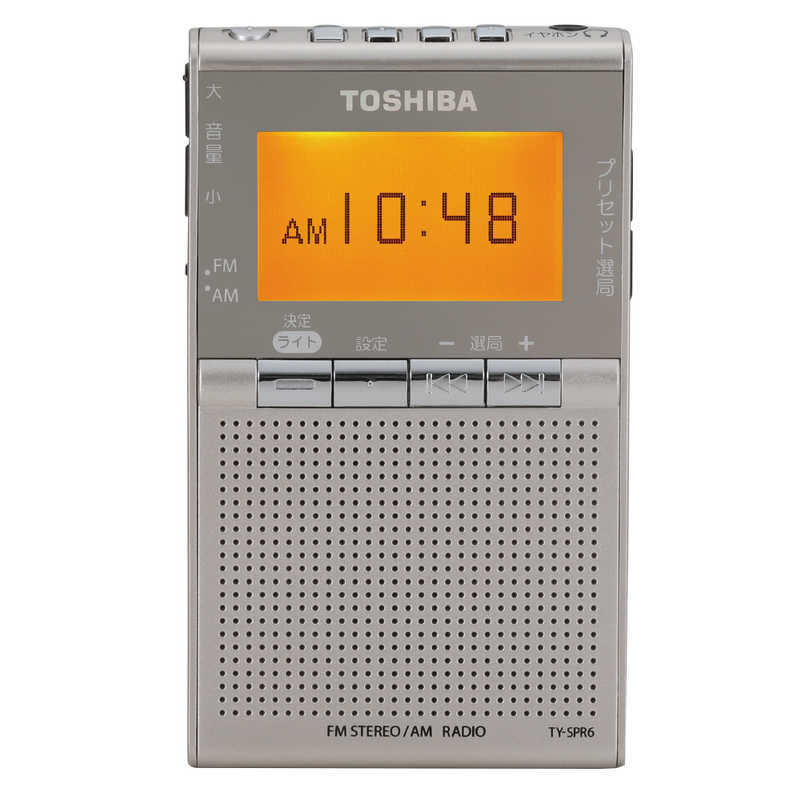 東芝 TOSHIBA ポータブルラジオ ワイドFM対応 サテンゴールド TY-SPR6(N)