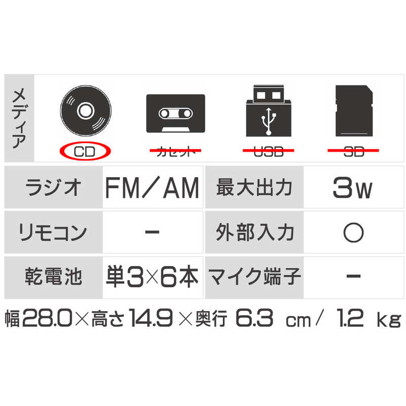 東芝　TOSHIBA 東芝　TOSHIBA CDラジオ ホワイト TY-C251W TY-C251W