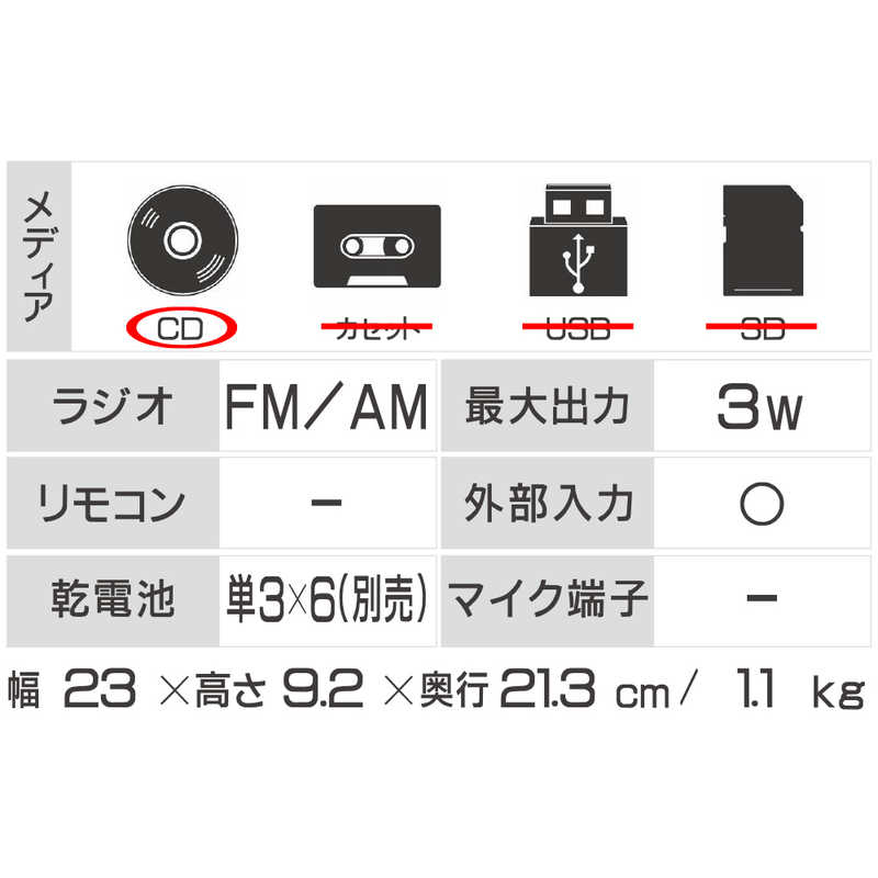 東芝　TOSHIBA 東芝　TOSHIBA 【アウトレット】CDラジオ ピンク TY-C160-P TY-C160-P