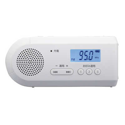 東芝 TOSHIBA 防災ラジオ ワイドFM対応 ホワイト TY-JKR6-W の