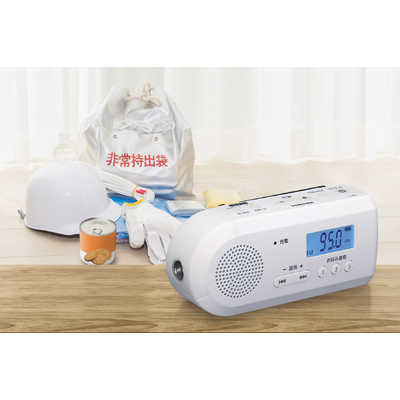 東芝 TOSHIBA 防災ラジオ ワイドFM対応 ホワイト TY-JKR6-W の