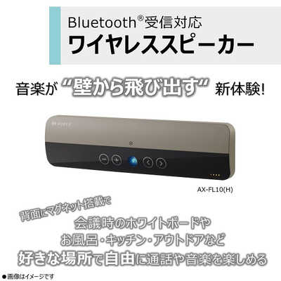 東芝 TOSHIBA Bluetoothスピーカー ［防水 /Bluetooth対応］ グレー AX