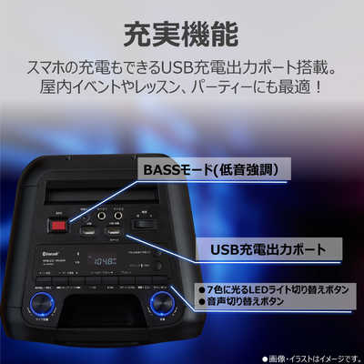 東芝 TOSHIBA ブルートゥース スピーカー ［Bluetooth対応］ ブラック