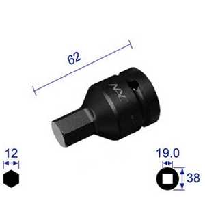 長堀工業 ヘキサゴンレンチソケット 差込角19.0x対辺12mm 612C