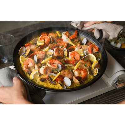 yamamoto　バルミューダ BALMUDA　フライパン&蓋セット バルミューダ BALMUDA カセットコンロ BALMUDA ホワイト KGS01JP-WH の