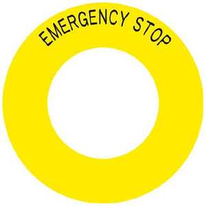 アイマーク ボタンラベルEMERGENCY STOPφ56(1組10枚) AB602 アイマーク ボタンラベルEMERGENCY STOPφ56(1組10枚) AB602