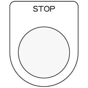アイマーク 押ボタン/セレクトスイッチ(メガネ銘板)STOP 黒 φ22.5 P2236