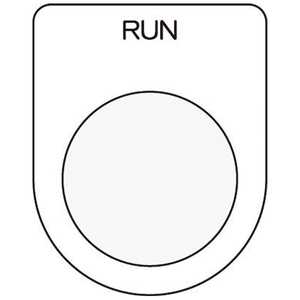 アイマーク 押ボタン/セレクトスイッチ(メガネ銘板)RUN 黒 φ22.5 P2238