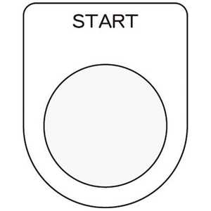 アイマーク 押ボタン/セレクトスイッチ(メガネ銘板)START 黒 φ25.5 P2535