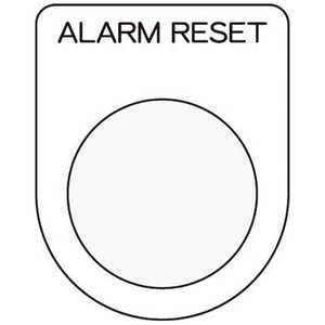 アイマーク 押ボタン/セレクトスイッチ(メガネ銘板)ALARM RESET 黒 φ2 P2541