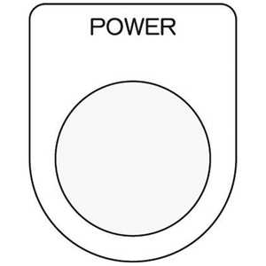アイマーク 押ボタン/セレクトスイッチ(メガネ銘板)POWER 黒 φ30.5 P3034