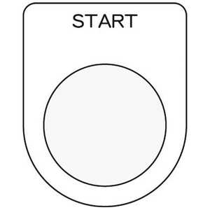 アイマーク 押ボタン/セレクトスイッチ(メガネ銘板)START 黒 φ30.5 P3035