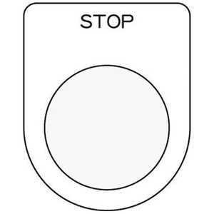 アイマーク 押ボタン/セレクトスイッチ(メガネ銘板)STOP 黒 φ30.5 P3036