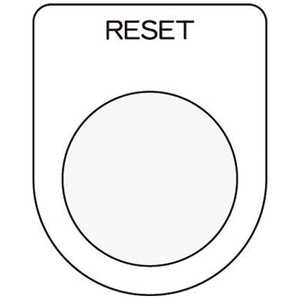 アイマーク 押ボタン/セレクトスイッチ(メガネ銘板)RESET 黒 φ30.5 P3037