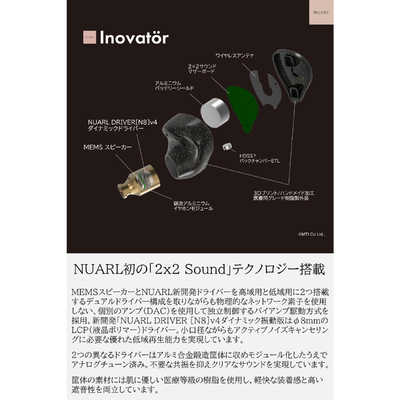 NUARL 完全ワイヤレスイヤホン Inovator 2x2 Sound ［ワイヤレス