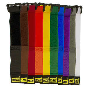 RIPTIE ケーブルラップバックル 25.4mmX228.6mm 100本入 RIP-TIE 虹 HB-09-100-RW