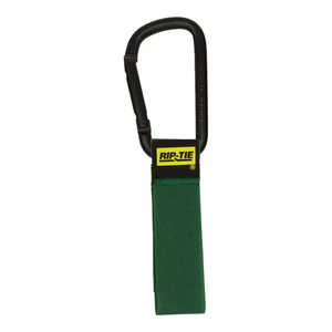 RIPTIE ケーブルキャリアー(カラビナ8cm・黒) 25.4mmX228.6mm 2本入 緑 J-B9-C02-GN