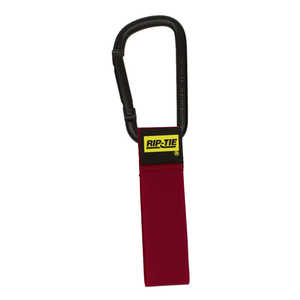 RIPTIE ケーブルキャリアー(カラビナ8cm・黒) 25.4mmX228.6mm 2本入 赤 J-B9-C02-RD