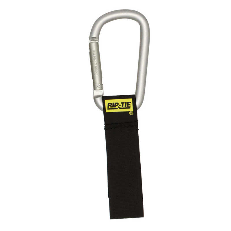 RIPTIE RIPTIE ケーブルキャリアー(カラビナ8cm・銀) 25.4mmX152.6mm 5本入 黒 J-S6-C05-BK J-S6-C05-BK