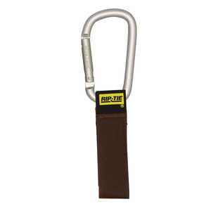 RIPTIE ケーブルキャリアー(カラビナ8cm・銀) 25.4mmX152.6mm 5本入 茶 J-S6-C05-BN