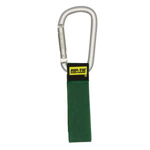 RIPTIE ケーブルキャリアー(カラビナ8cm・銀) 25.4mmX152.6mm 5本入 緑 J-S6-C05-GN