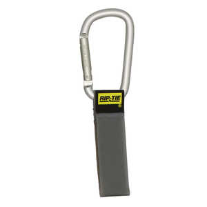 RIPTIE ケーブルキャリアー(カラビナ8cm・銀) 25.4mmX152.6mm 5本入 灰 J-S6-C05-GY