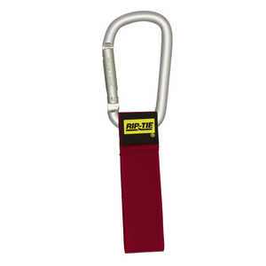 RIPTIE ケーブルキャリアー(カラビナ8cm・銀) 25.4mmX152.6mm 5本入 赤 J-S6-C05-RD